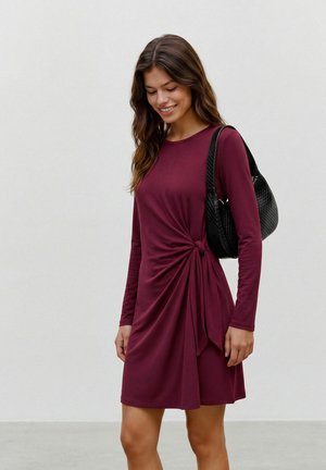 Vero Moda, VMJILL LS DRESS JRS NOOS - Jerseyjurk - windsor wine