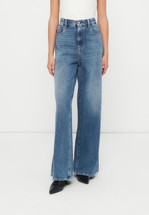 LANAREY PANTS - Wide leg - medium blue
