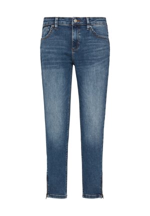 QS SADIE MID RISE ZIPPER AM SAUM SUPERSTRETCH - Slim fit jeans - blau