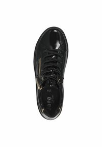 Jana SNEAKER - Sneaker low - black pat gold