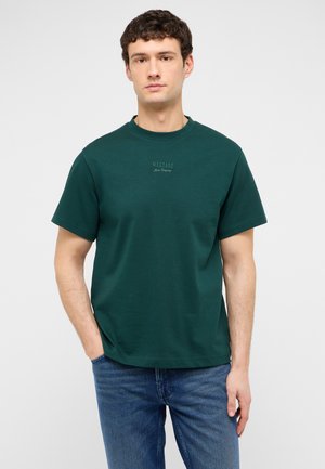 Mustang, Basic T-shirt - grün
