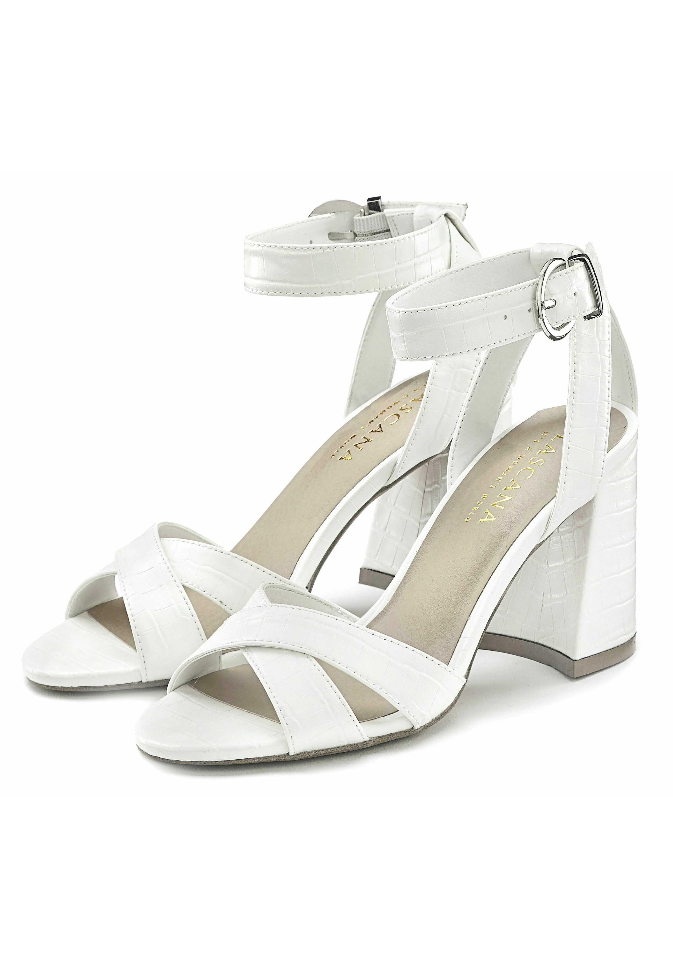 LASCANA VEGAN - Sandalen met hoge hak - weiß/wit - Zalando.nl