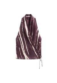 Massimo Dutti STRIPE PRINT CROSSOVER HALTER - Débardeur - lilac