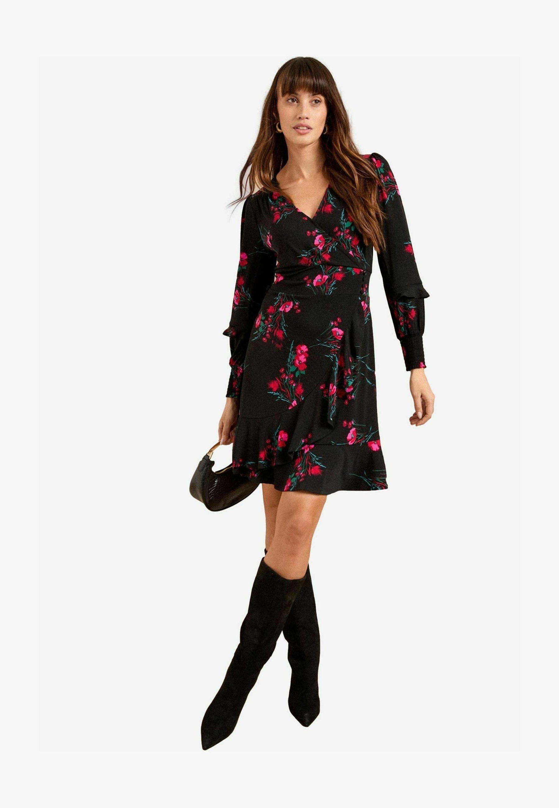 Sixth June Relaxed Mini T-Shirt Dress – Abito Casual Donna Grigio, Manica Corta, Taglio Lungo Oversize