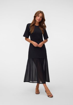 Vero Moda, VMBRENDA NECK ANKLE DRESS JRS - Дневна рокля - black