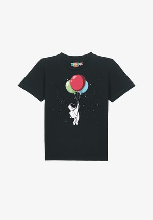 watapparel LITTLE BALLOON ASTRONAUT - T-shirt print - black