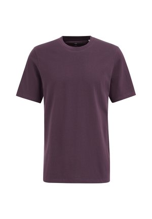 WE Fashion, T-shirt basique - aubergine