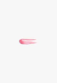 Colore labbra liquido in una tonalità rosa lucida e morbida, con una texture liscia e senza cuciture e un sottile brillantezza, applicato con una pennellata curva e allungata.