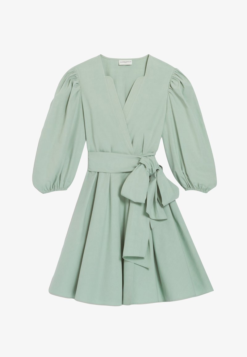 Claudie Pierlot ROBE COURTE CACHE-CUR - Day dress - amande/light green - Zalando Claudie Pierlot ROBE COURTE CACHE-CUR - Day dress - amande/light green - Zalando