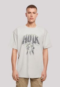F4NT4STIC MARVEL HULK PUNCH LOGO - T-shirt print - lightasphalt