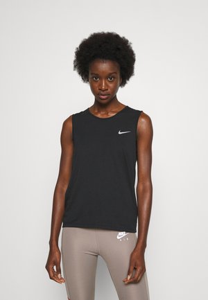 RUN TANK - Top - black/bright crimson