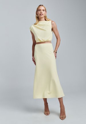 BWLDR ALISA SKIRT - Maksi svārki - pastel yellow