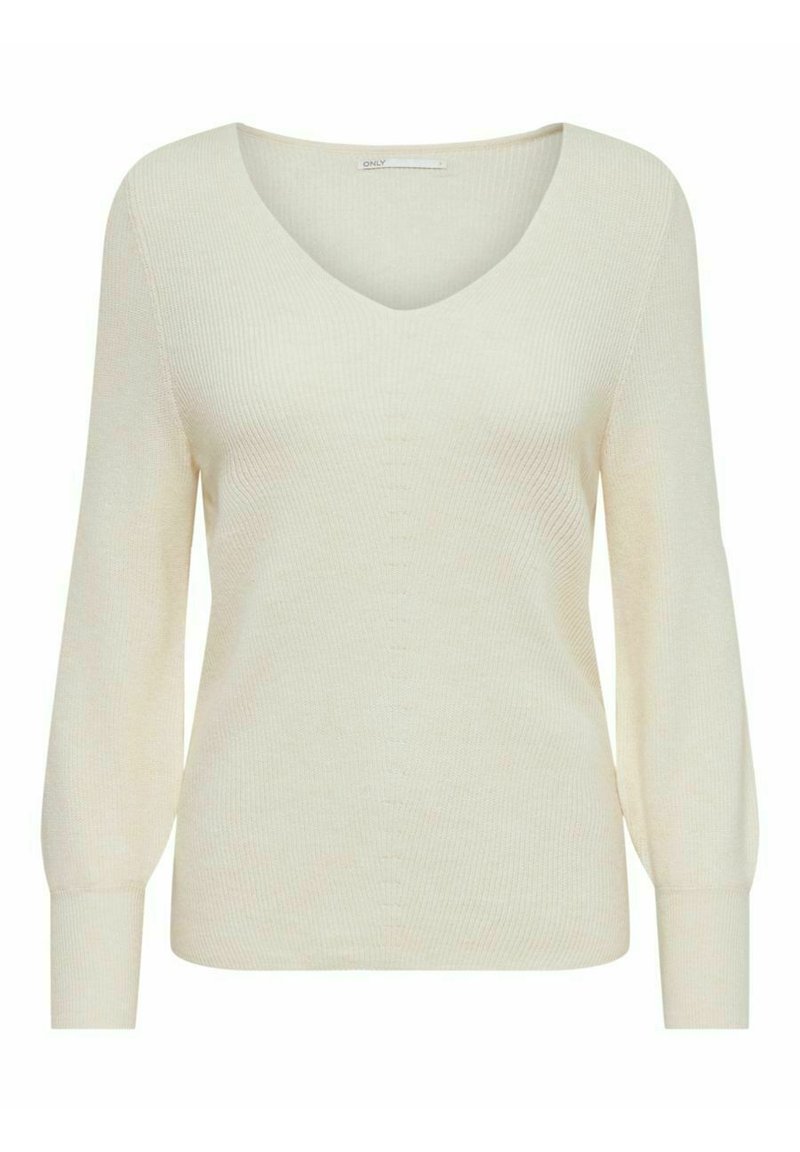 ONLY - ONLATIA L/S V NECK CUFF  NOOS - Maglione - whitecap gray, Ingrandire