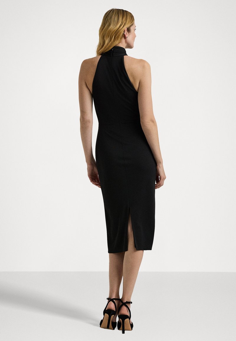 slim fit dress slacks Polo Ralph Lauren Halter Top Pleated Maxi Dress Black main image 1
