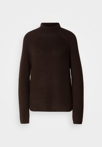 LONGSLEEVE STAND UP COLLAR - Pullover - dark coffee