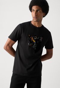 Antony Morato REGULAR FIT FLOCK PRINT - Majica kratkih rukava s printom - black