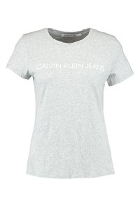 Calvin Klein Jeans INSTITUTIONAL LOGO TEE - Potiskana majica - light grey heather