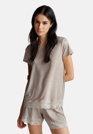 ROUND NECK - Camiseta básica - beige