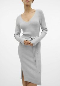 Vero Moda SABA  - Abito in maglia - light grey melange
