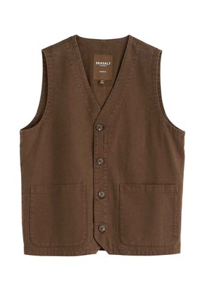 Seasalt Cornwall, SEASALT CORNWALL TOLLGATE WAISTCOAT - Veste sans manches - brown - pepper