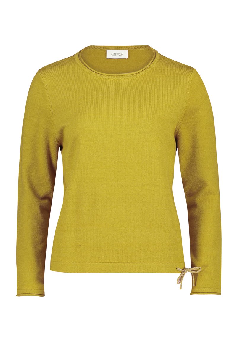 Cartoon Damen Strickpullover Rundhals - Modischer Melange Pullover Mit Ärmelschlitz