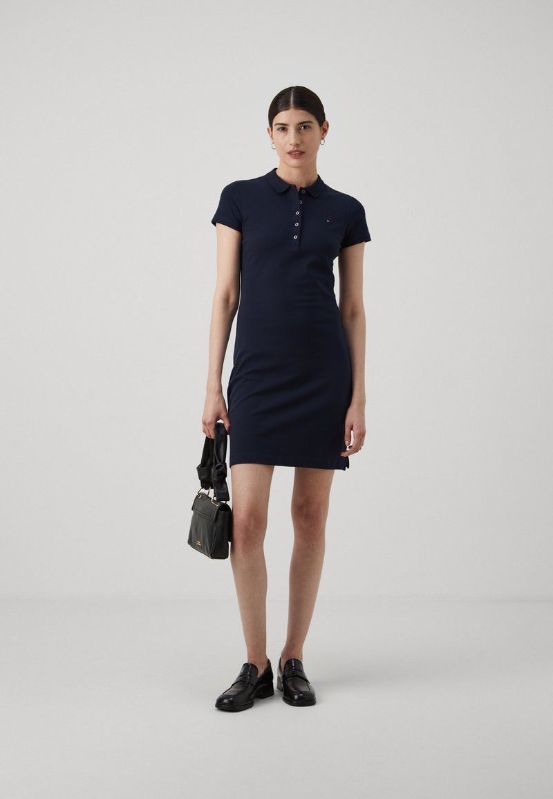 Tommy Hilfiger HERITAGE SLIM POLO DRESS - Jersey dress - blue/dark blue -  Zalando