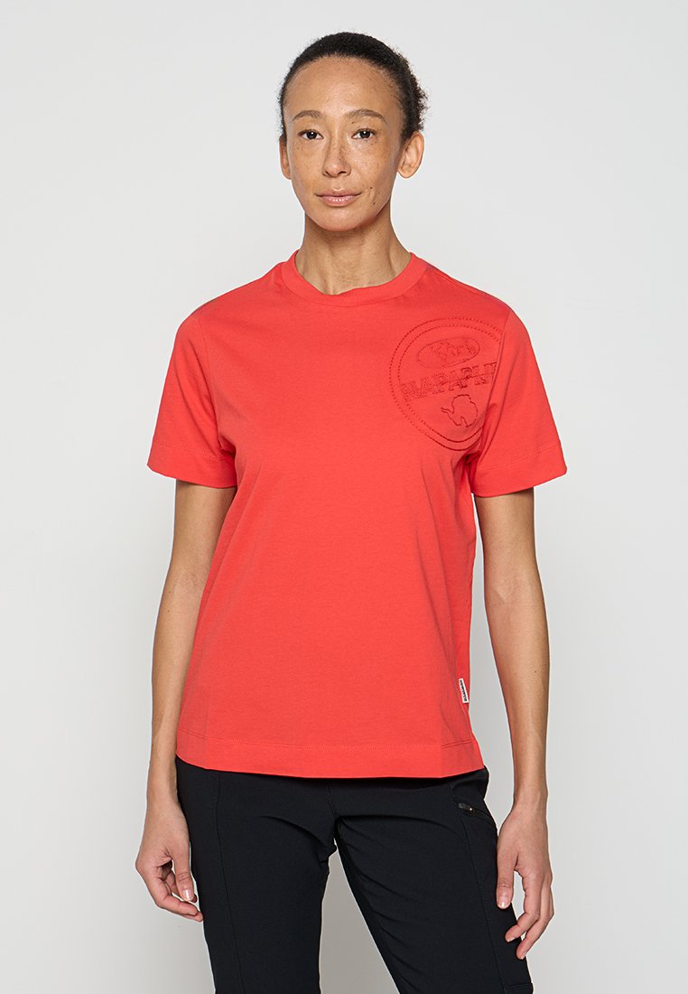 Napapijri T-shirt print rood Napapijri T-shirt print rood