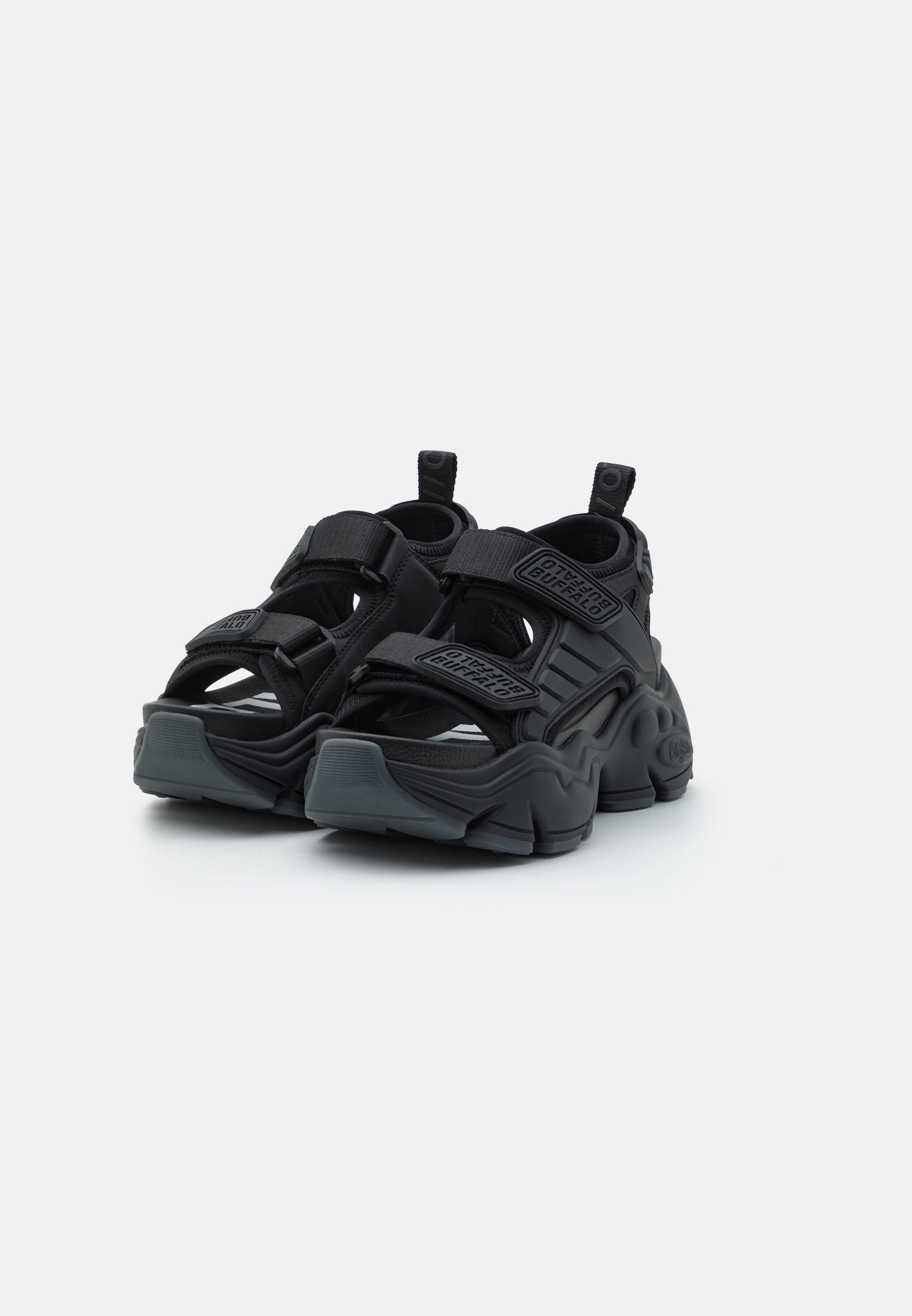 Buffalo London◆BINARY TRACK - プラットフォームサンダル◆2色 Buffalo BINARY TRACK - Platform sandals - black - Zalando