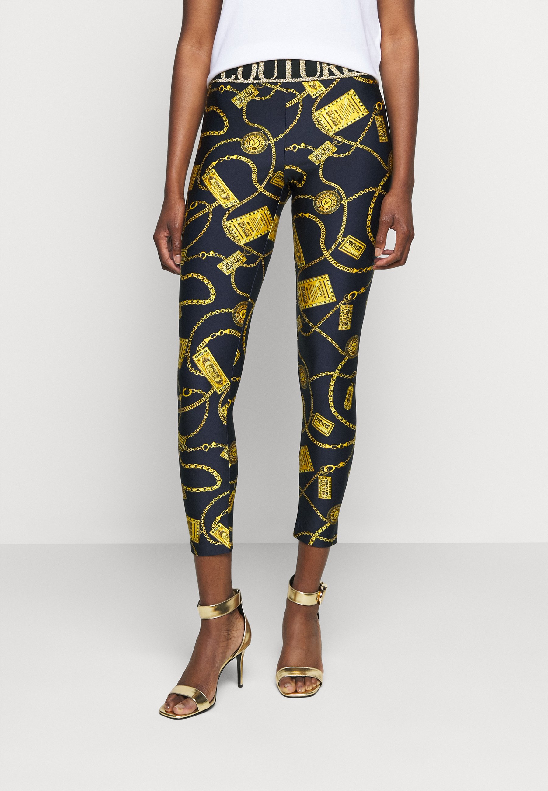 Versace Jeans Couture Leggings - Trousers - navy/dark blue - Zalando.co.uk