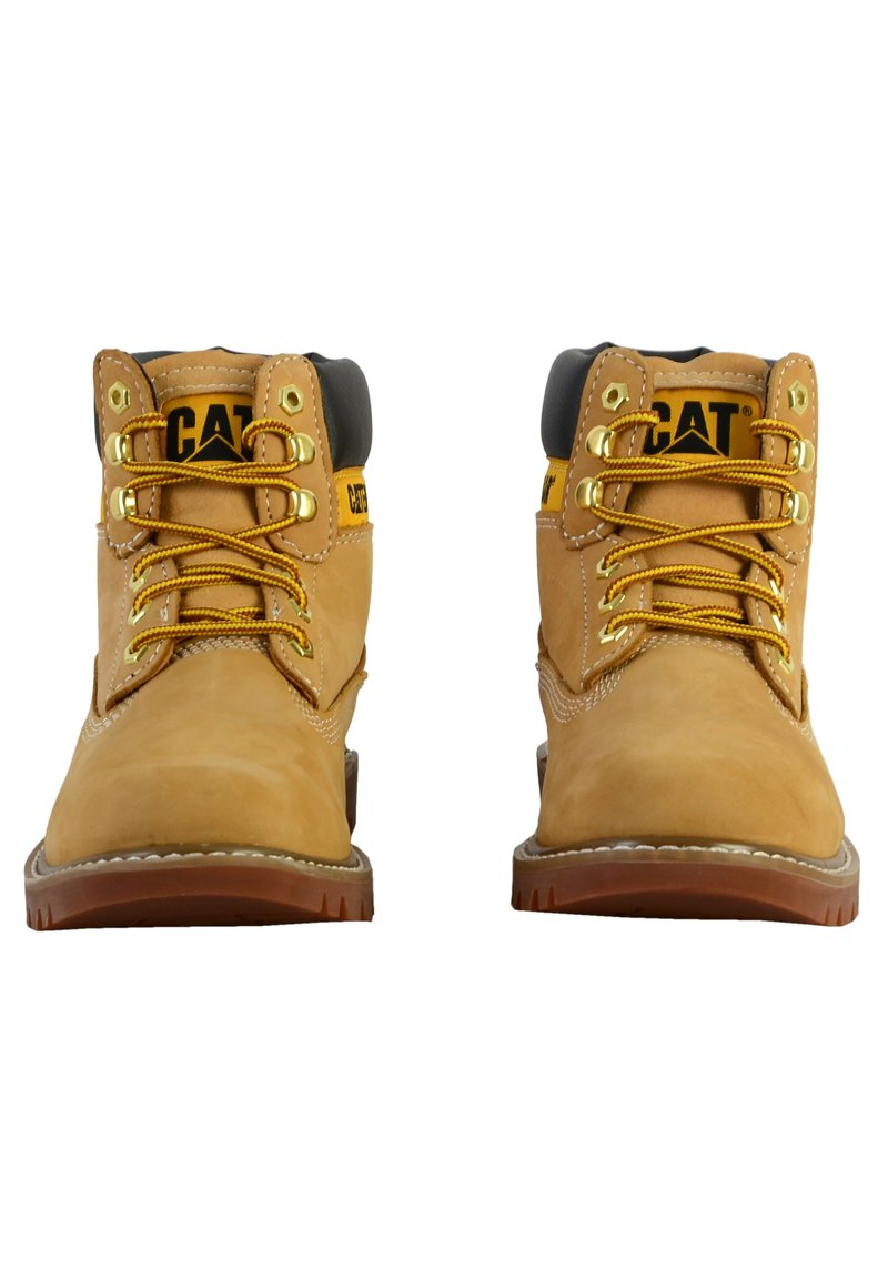Caterpillar Brown Leather Boots with Yellow Laces Caterpillar Men main image 3