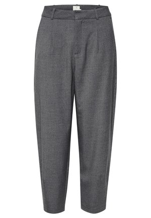 Kaffe KAMERLE  SUITING - Vászonnadrágok - dark grey melange