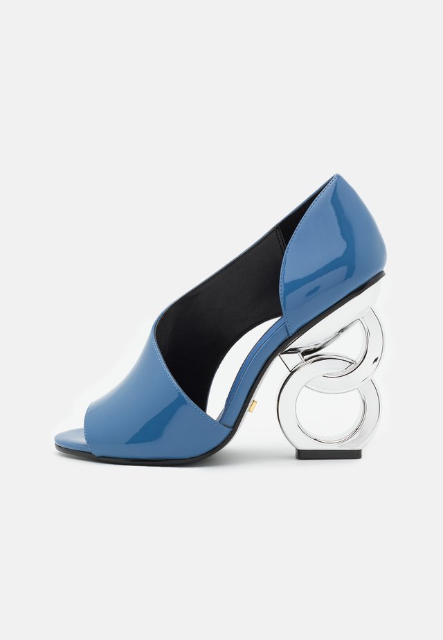 Peeptoe heels - slate