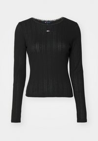 Tommy Jeans SLIM TEE - Langærmet T-shirt - black