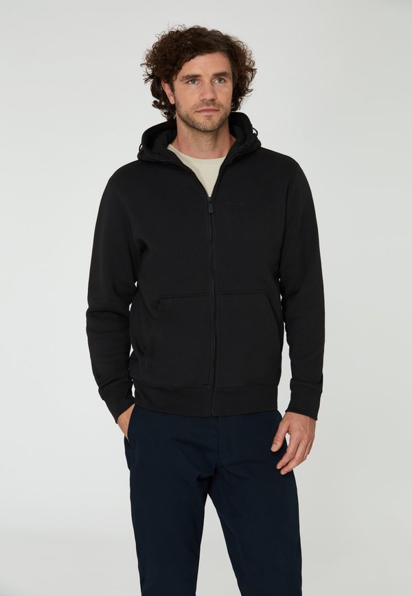 LOGO HOOD BOWMAN - Sweatjacke - carbon