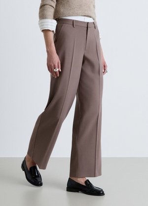 Calliope, PANTALONE LUNGO TINTA UNITA - Pantaloni - fango scuro