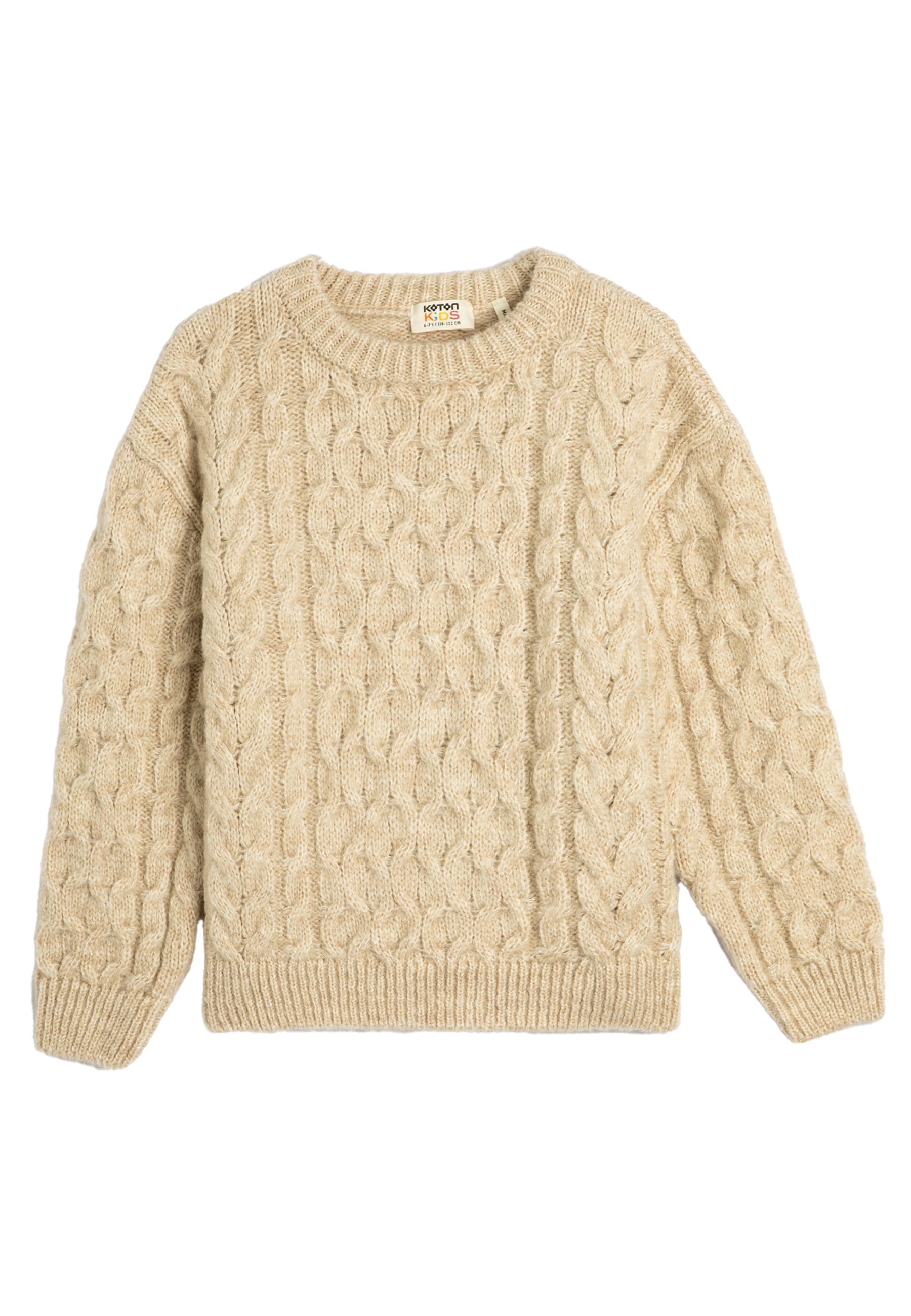 Koton Damen Crop Pullover Mit Mesh-Einsätzen Und U-Boot-Ausschnitt – Bequemer Sweater In Größe XL, Farbe Ecru