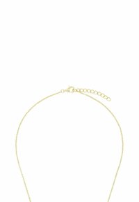 Złoty naszyjnik łańcuszkowy o delikatnym wzorze. Posiada zapięcie na homara i regulowane ogniwo, umożliwiające dostosowanie długości. Gładka faktura na całej powierzchni.