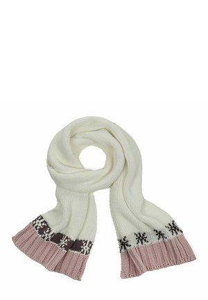 WINTER HERBST DREIFARBIG GLATT - Scarf - creme rosa