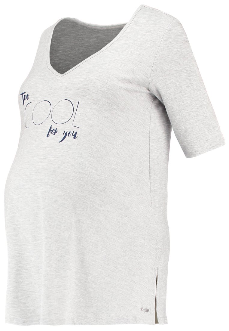 bellybutton T-shirt print lichtgrijs gemêleerd