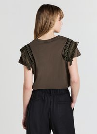 Calliope PASSAMANERIA  - T-shirt con stampa - verde militare scuro