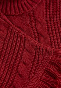 Next HIGH ROLL NECK FRINGE  - Cape - red