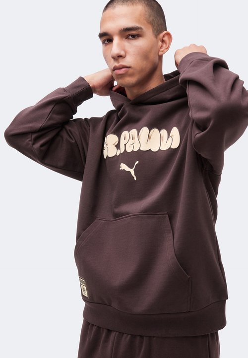 PUMA FC ST PAULI GRAPHIC HOODIE - Club wear - chocolate brown/beige — photo 4