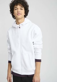 BZB BASIQUE - Sweat zippé - blanc