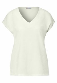 Street One MATERIALMIX  - T-Shirt basic - weiß