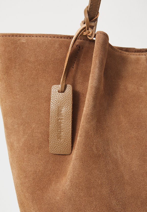 LEATHER - Tote bag - chestnut3