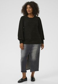 Kaffe Curve ZARINA - Long sleeved top - black deep