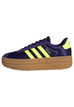 VL COURT BOLD JQ1875 KINDER UNISEX - Walking trainers - collegiate purple   hi res yellow   silver metallic