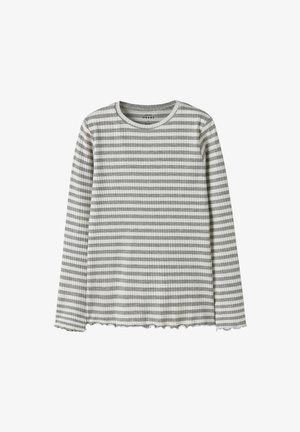 GESTREIFTE - Top dugih rukava - grey melange