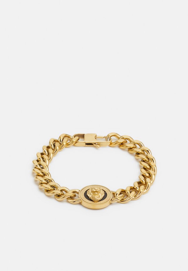 LION COIN CHAIN BRACELET UNISEX - Armband - gold-coloured/black