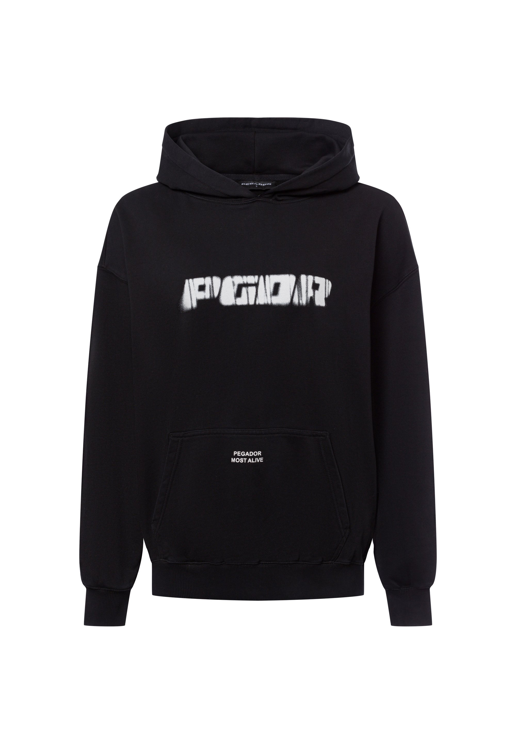 Pegador Logo Pegador Black Hoodie PEGADOR Allis Oversized Hoodie